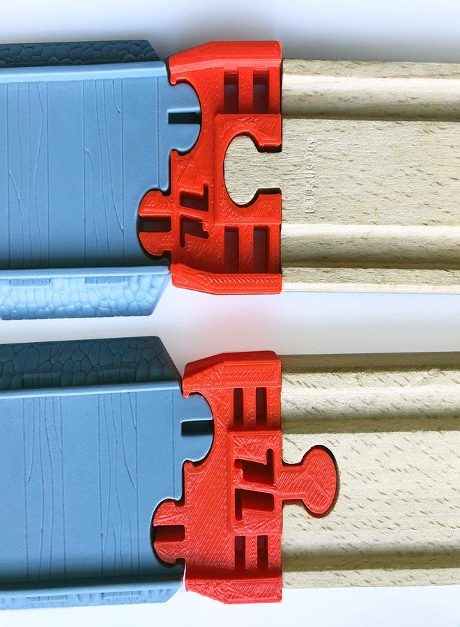 TrainLab Learning Curve Thomas & Friends to Wooden Railway Train Track Adapters (Red) - Image 2